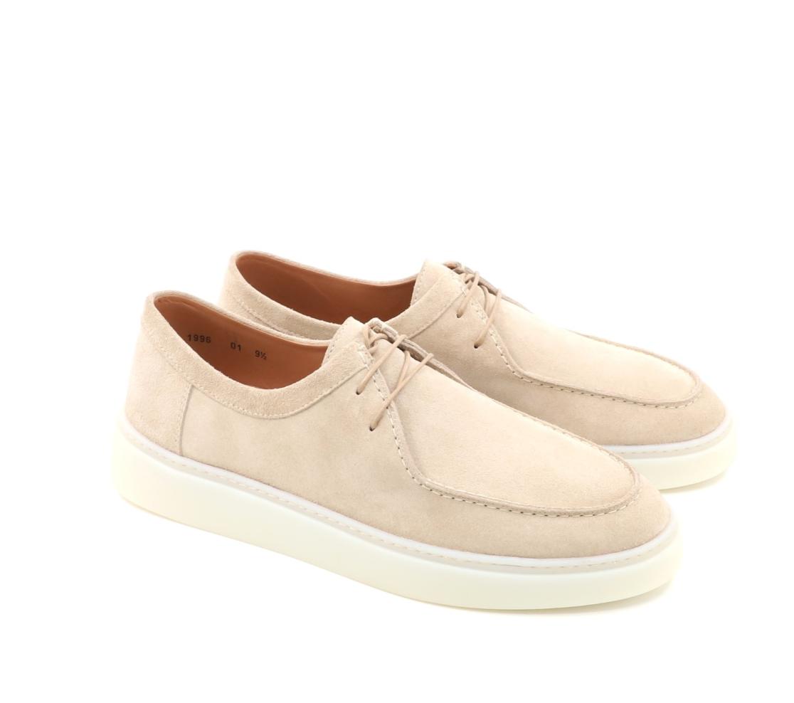 Leather Sneakers - Cleve Camurça Sonia Seppia